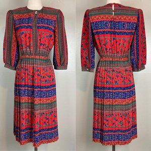 LADY CAROL PETITES - 8 - Vintage Paisley Dress